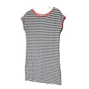 Boden Dress Womens Size 6 Black White Striped Short Sleeve Casual Stretch Capsul
